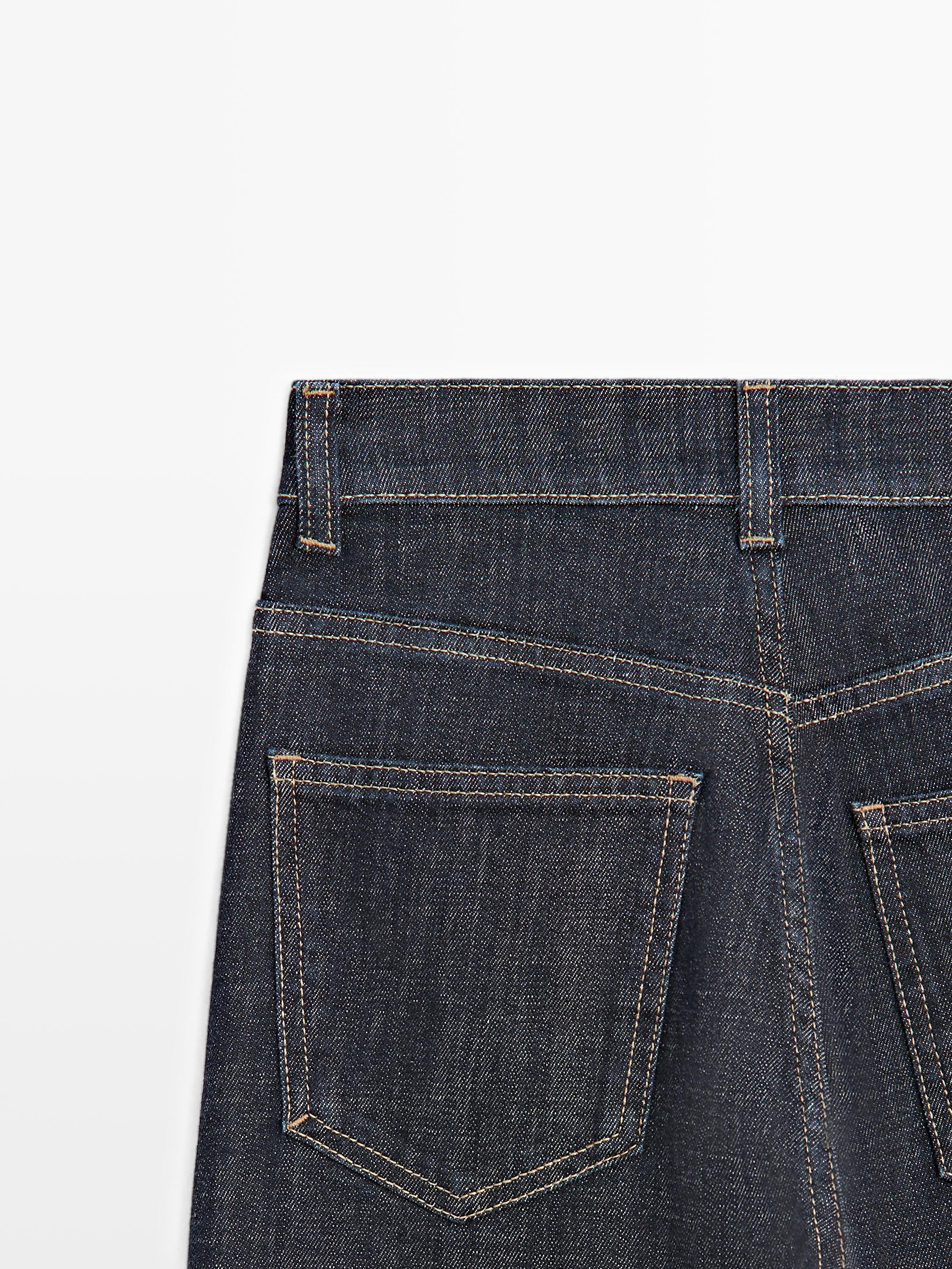 Flared high-waist jeans